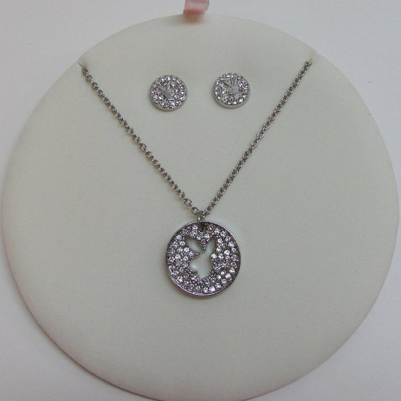 Playboy Jewelry Set Bunny Necklace Stud Earrings in Gift Box Swarovski Crystals - Picture 14 of 15